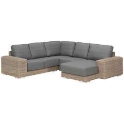 4 Seasons Outdoor Kingston 5 Seater Modular Garden Lounge Set, Pure